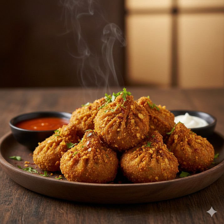 Crispy Fried Chicken Kurkure Momos